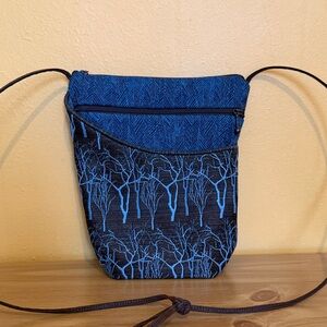 Blue Tree-Print Crossbody Bag - Women's Crossbody